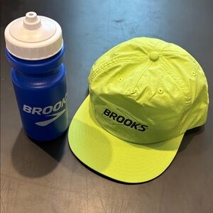 Sale! New Brooks Running Squeeze Water Bottle & Brooks Running Hat